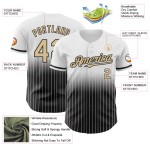 Fashion Custom Baseball Vegas Authentic Weiß Jersey Fade Gold-Schwarz Nadelstreifen Fashion Custom Baseball Vegas Authentic Weiß Jersey Fade Gold-Schwarz Nadelstreifen