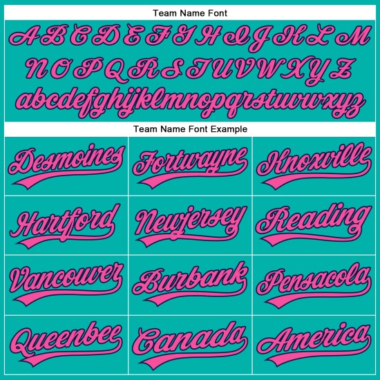 Benutzerdefinierte Aqua Weiß Nadelstreifen Pink-Navy Authentic Baseball Jersey Benutzerdefinierte Aqua Weiß Nadelstreifen Pink-Navy Authentic Baseball Jersey