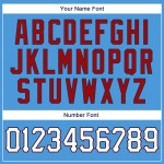 Benutzerdefiniertes authentisches Baseball-Trikot in Puderblau, Weiß und Rot Benutzerdefiniertes authentisches Baseball-Trikot in Puderblau, Weiß und Rot