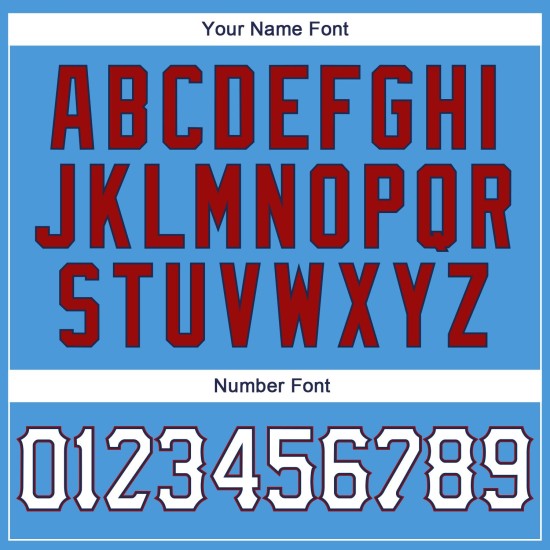 Benutzerdefiniertes authentisches Baseball-Trikot in Puderblau, Weiß und Rot Benutzerdefiniertes authentisches Baseball-Trikot in Puderblau, Weiß und Rot