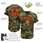Benutzerdefiniertes Camo Orange-Schwarz Authentic Salute To Service Baseball-Trikot Benutzerdefiniertes Camo Orange-Schwarz Authentic Salute To Service Baseball-Trikot