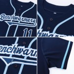 Custom Navy Navy-Puderblau Authentic Baseball Jersey Custom Navy Navy-Puderblau Authentic Baseball Jersey
