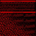 Design Schwarz Verblassen Benutzerdefinierte Leopard 3D Muster Authentische Jersey Druck Baseball Mode Rot Design Schwarz Verblassen Benutzerdefinierte Leopard 3D Muster Authentische Jersey Druck Baseball Mode Rot