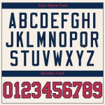 Benutzerdefiniertes authentisches Baseball-Trikot in Creme-Rot-Marineblau Benutzerdefiniertes authentisches Baseball-Trikot in Creme-Rot-Marineblau