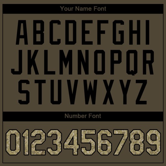 Benutzerdefiniertes Olive Camo-Schwarz Authentic Salute To Service Baseball-Trikot Benutzerdefiniertes Olive Camo-Schwarz Authentic Salute To Service Baseball-Trikot