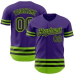 Authentic Custom Jersey Line Grün Baseball Lila Schwarz-Neon Authentic Custom Jersey Line Grün Baseball Lila Schwarz-Neon