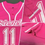 Benutzerdefiniertes authentisches rosa-weißes Baseball-Trikot Benutzerdefiniertes authentisches rosa-weißes Baseball-Trikot