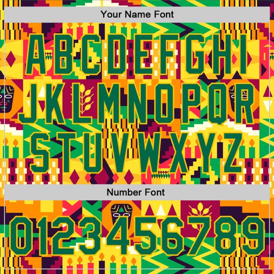 3D Muster Kwanzaa Baseball Afrikanische Kelly Jersey Grün Custom Design Glücklich Gelb Authentische 3D Muster Kwanzaa Baseball Afrikanische Kelly Jersey Grün Custom Design Glücklich Gelb Authentische