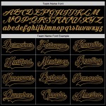 Benutzerdefiniertes authentisches Baseball-Trikot in Schwarz-Altgold Benutzerdefiniertes authentisches Baseball-Trikot in Schwarz-Altgold