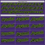 Authentic Custom Jersey Line Grün Baseball Lila Schwarz-Neon Authentic Custom Jersey Line Grün Baseball Lila Schwarz-Neon