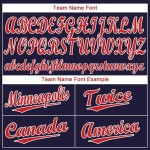 Benutzerdefiniertes Marineblau-Rot-Weiß-Baseballtrikot Benutzerdefiniertes Marineblau-Rot-Weiß-Baseballtrikot