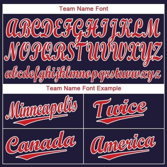 Benutzerdefiniertes Marineblau-Rot-Weiß-Baseballtrikot Benutzerdefiniertes Marineblau-Rot-Weiß-Baseballtrikot