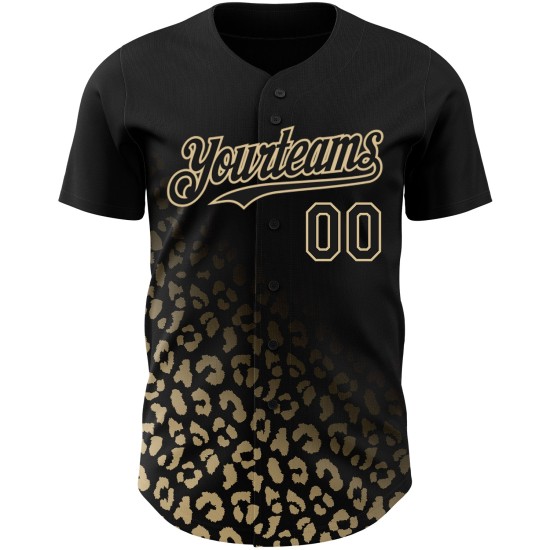 3D Gold Leopard Vegas Authentic Baseball Design Print Mode Benutzerdefinierte Muster Schwarz Verblassen Jersey 3D Gold Leopard Vegas Authentic Baseball Design Print Mode Benutzerdefinierte Muster Schwarz Verblassen Jersey