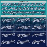 Quadratisches Muster Authentisches Design Teal Shapes Custom Gradient Baseball Grau-Marineblau Jersey 3D Quadratisches Muster Authentisches Design Teal Shapes Custom Gradient Baseball Grau-Marineblau Jersey 3D