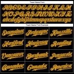 Benutzerdefiniertes authentisches Baseballtrikot in Schwarz und Gold Benutzerdefiniertes authentisches Baseballtrikot in Schwarz und Gold