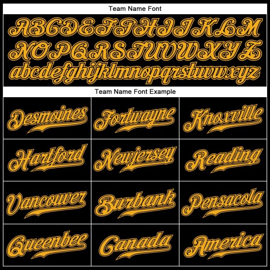 Benutzerdefiniertes authentisches Baseballtrikot in Schwarz und Gold Benutzerdefiniertes authentisches Baseballtrikot in Schwarz und Gold