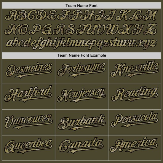 Salute Olive Service für authentisches, maßgefertigtes, ärmelloses Baseball-Trikot in Camo-Schwarz Salute Olive Service für authentisches, maßgefertigtes, ärmelloses Baseball-Trikot in Camo-Schwarz