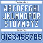 Benutzerdefiniertes hellblau-weißes Nadelstreifen-Baseballtrikot in Royal-Weiß Benutzerdefiniertes hellblau-weißes Nadelstreifen-Baseballtrikot in Royal-Weiß